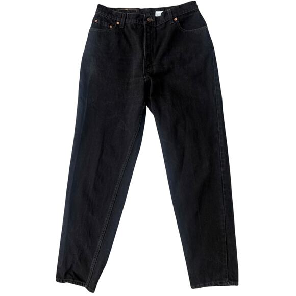 VTG 90s Levi’s 550 Jeans 16 Reg Black Denim Relaxed Tapered Mom USA Made 33 x 32 - Picture 3 of 12